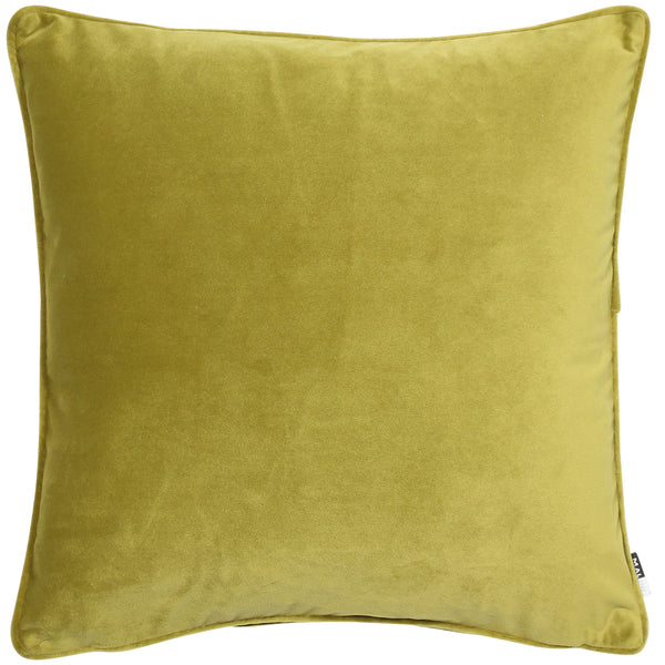 Velvet Piped Acid Green Cushion
