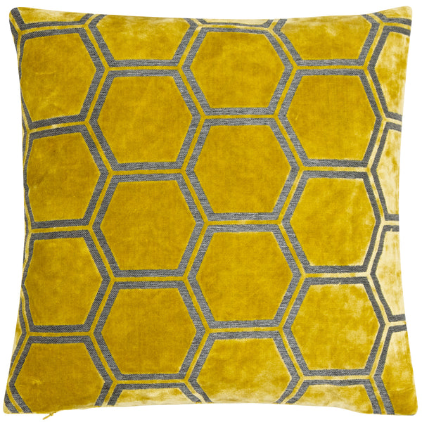 Large Hexagon Mustard Cushion