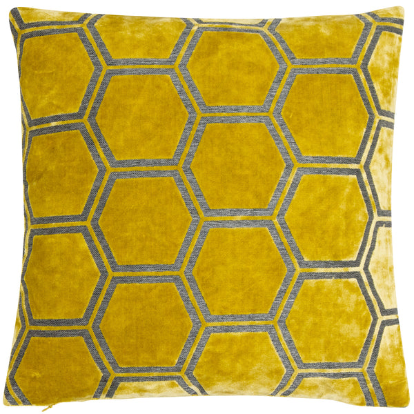 Large Hexagon Mustard Cushion