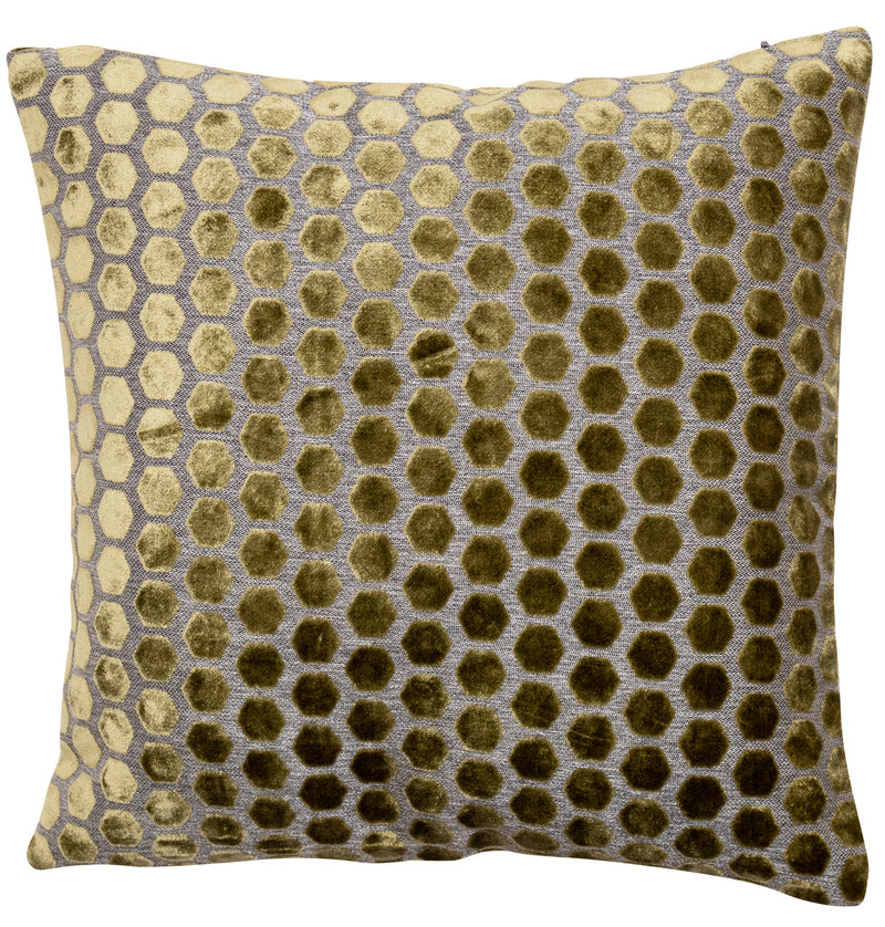 Small Hexagon Olive Green Cushion