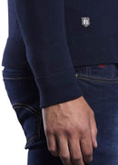 Cotton V Neck Jumper - Navy