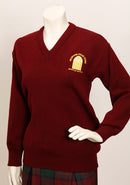Deer Park Girls Crested Jumper - Acrylic