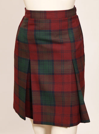 Skippy Check Skirt - Wine