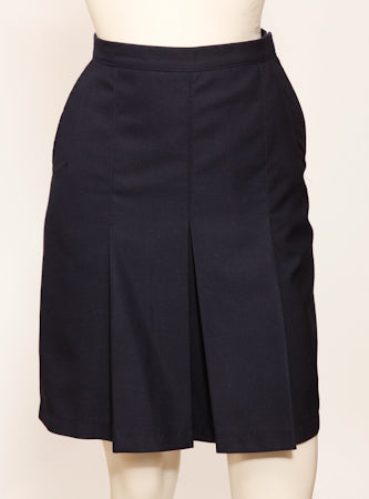 Skippy Box Pleat Skirt - Navy Blue