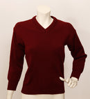 Plain Wool Mix Jumper - Wine