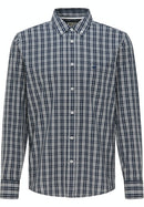 Clemens Long Sleeve Check Shirt - Blue