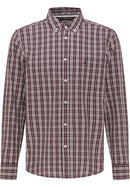 Clemens Long Sleeve Check Shirt - Brown