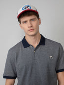 Contrast Collar Polo - Dark Navy