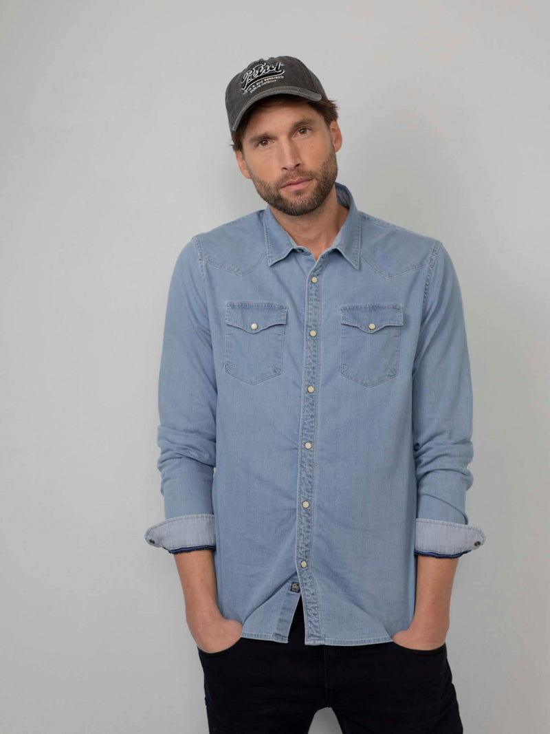 Denim Shirt - Bleached Indigo