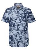 Short Sleeve Print Shirt - Azure Blue