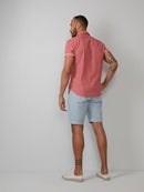 Short Sleeve Print Shirt - Biking Red