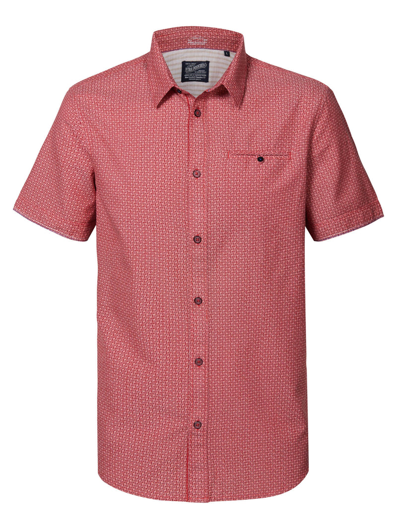Short Sleeve Print Shirt - Biking Red