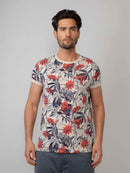 Print T-shirt - Fiery Coral