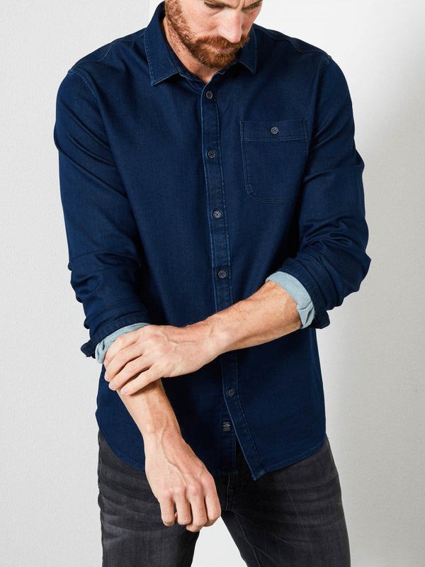 Denim Look Shirt - Dark Indigo