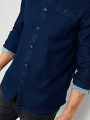 Denim Look Shirt - Dark Indigo