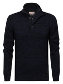 3 Button Knit - Dark Navy