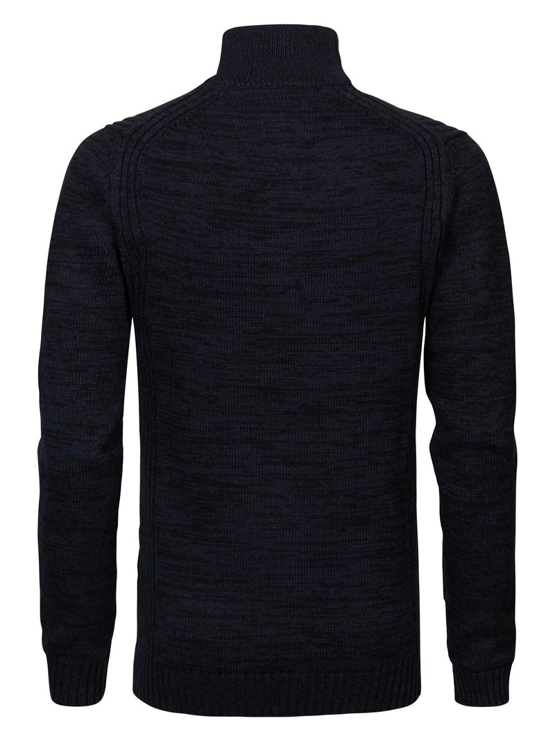 3 Button Knit - Dark Navy