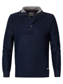 3 Button Knit - Dark Petrol
