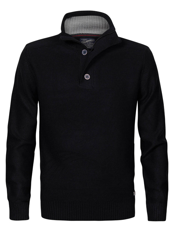 3 Button Knit - Black