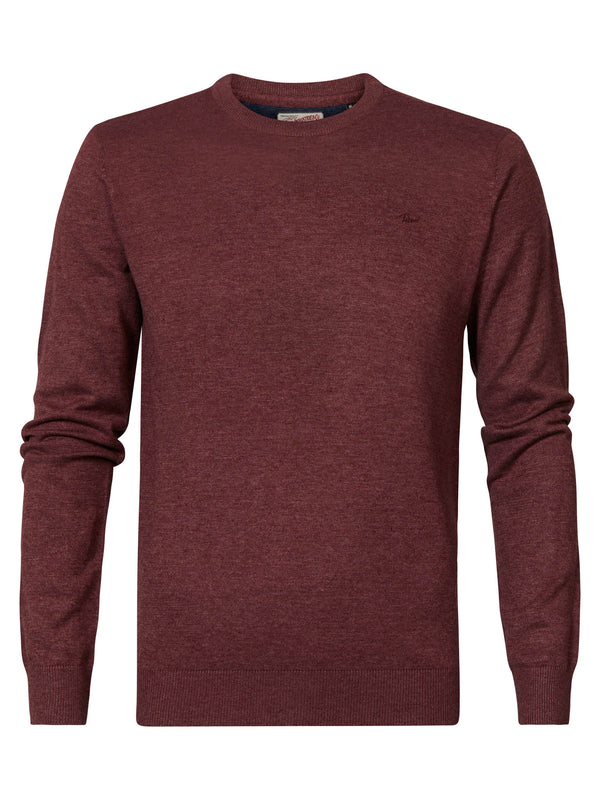 Crew Neck Jumper - Burgundy