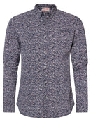 Long Sleeve Print Shirt - Dark Petrol