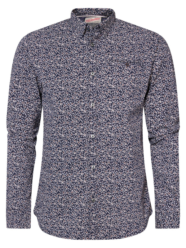 Long Sleeve Print Shirt - Dark Petrol