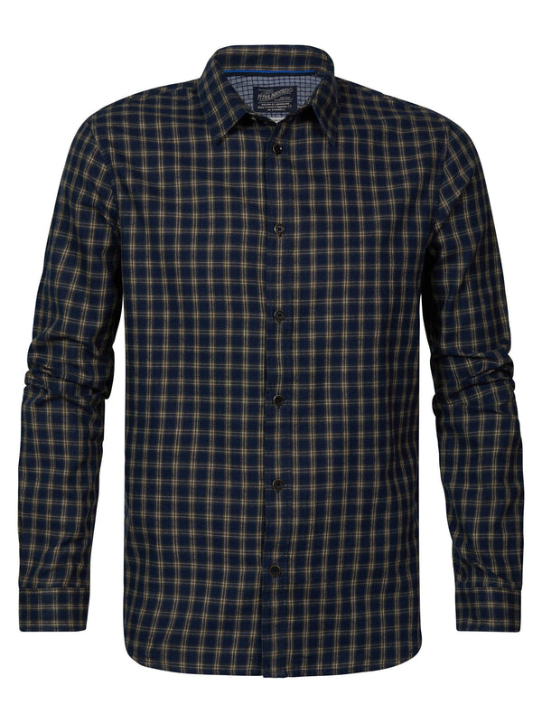 Long Sleeve Check Shirt - Dark Petrol