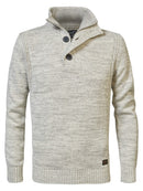 3 Button Knit - Antique White