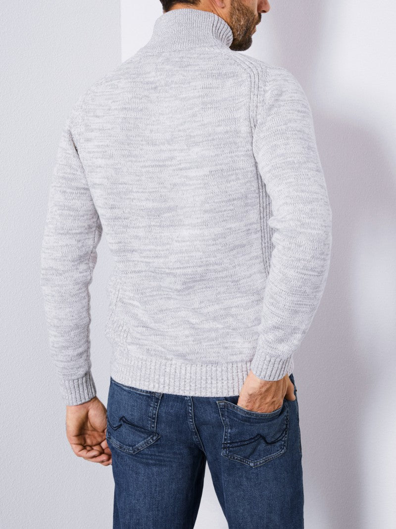 3 Button Knit - Antique White
