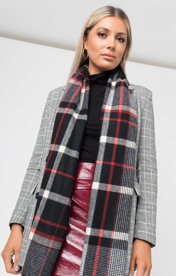 Maddison Scarf - Black/red