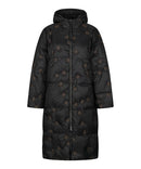 Tika Long Hooded Padded Jacket - Black