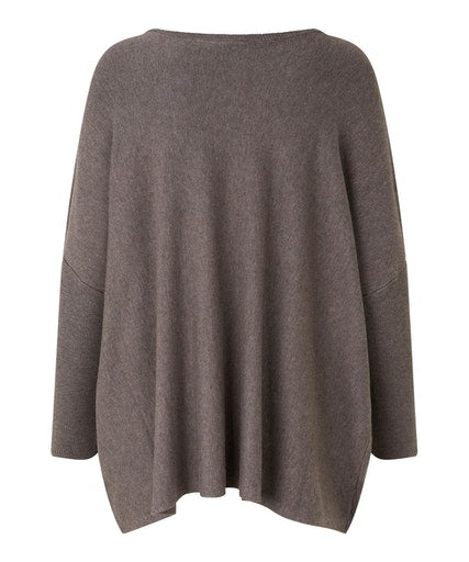 Fanasi Round Neck Jumper - Brown Melange
