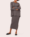 Fanasi Round Neck Jumper - Brown Melange