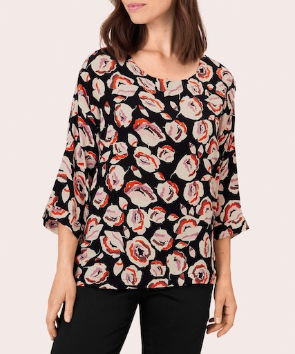 Becca All Over Print Blouse - Red Clay