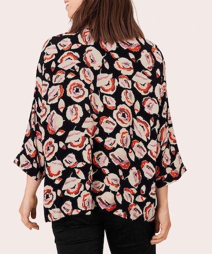 Becca All Over Print Blouse - Red Clay