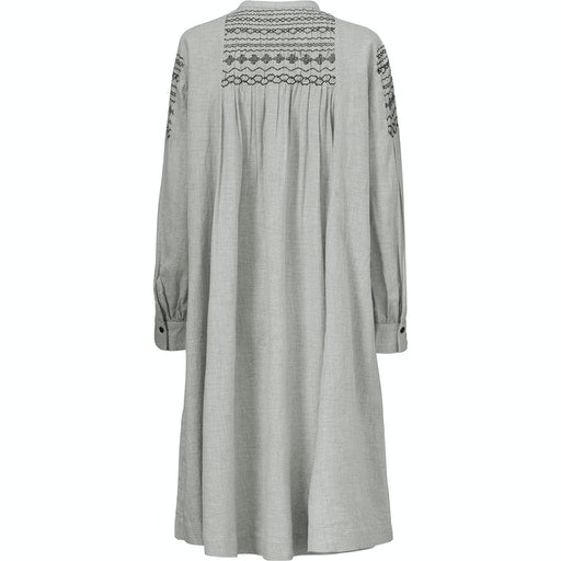 Noval Long Sleeve Dress - Medium Grey Melange