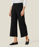 Piana Wide Crop Trouser - Black