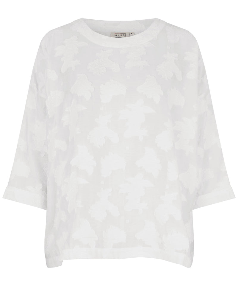 Becca 3/4 Sleeve Top - White