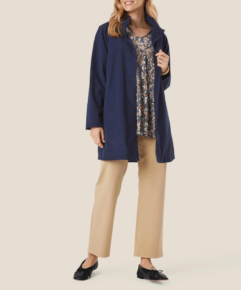 Teresa Long Sleeve Coat - Navy