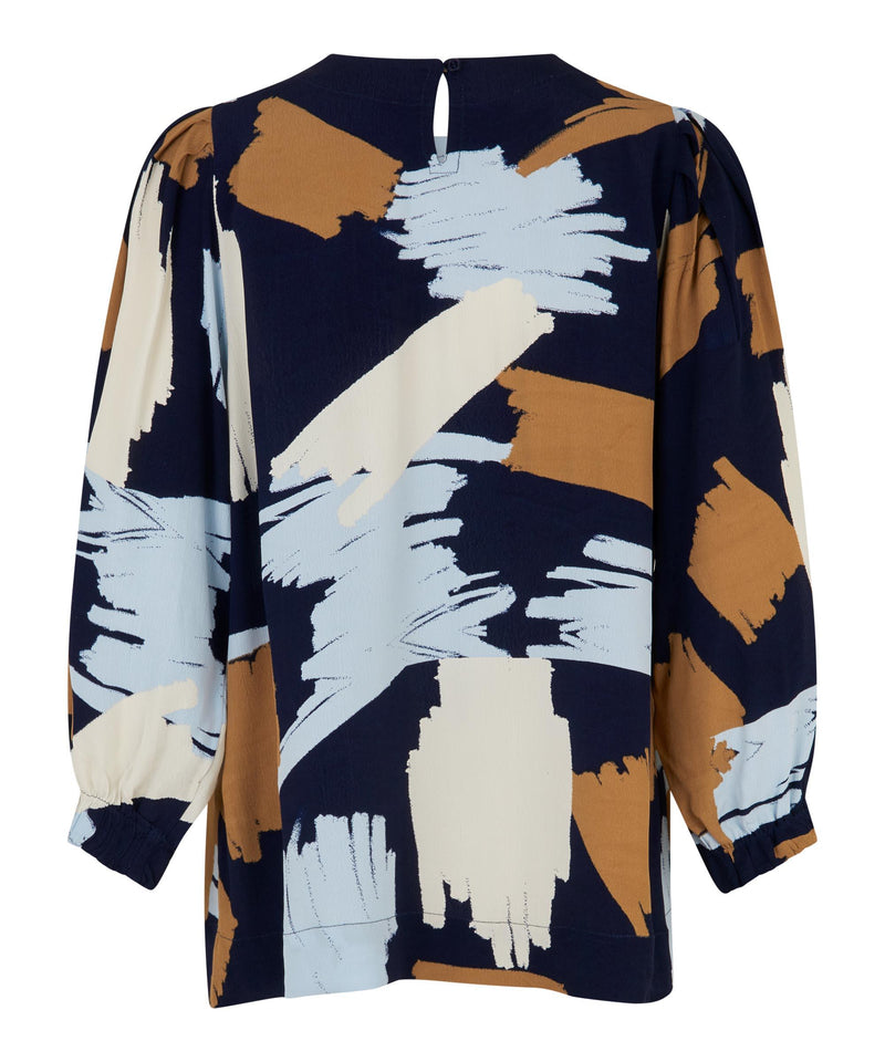 Brisa 3/4 Sleeve Blouse - Maritime Blue