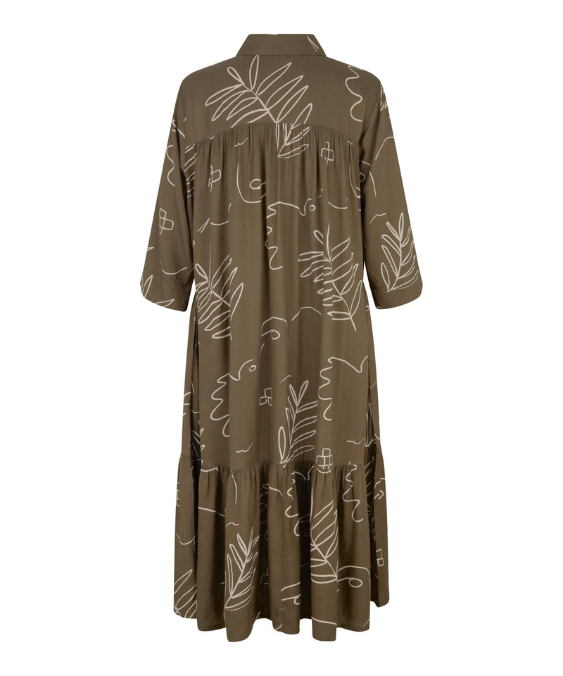 Nydilla 3/4 Sleeve Dress - Crocodile