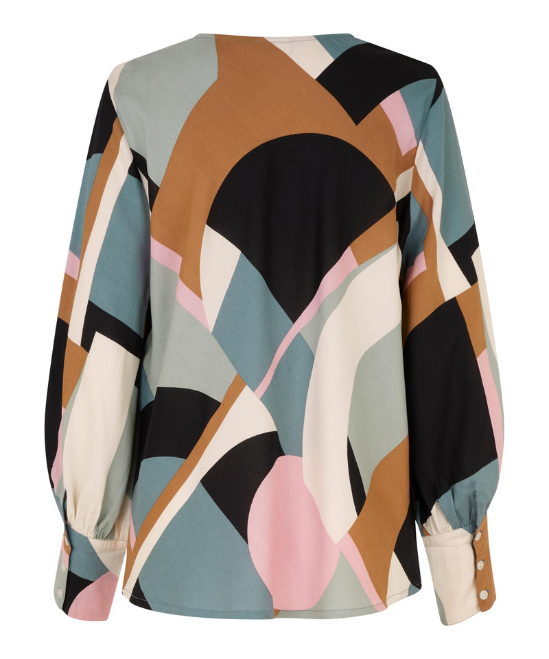 Drisa Long Sleeve Blouse - Goblin Blue