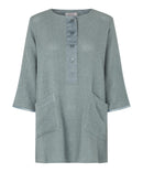 Giliana 3/4 Sleeve Tunic - Goblin Blue
