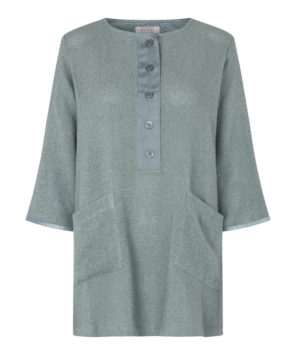 Giliana 3/4 Sleeve Tunic - Goblin Blue