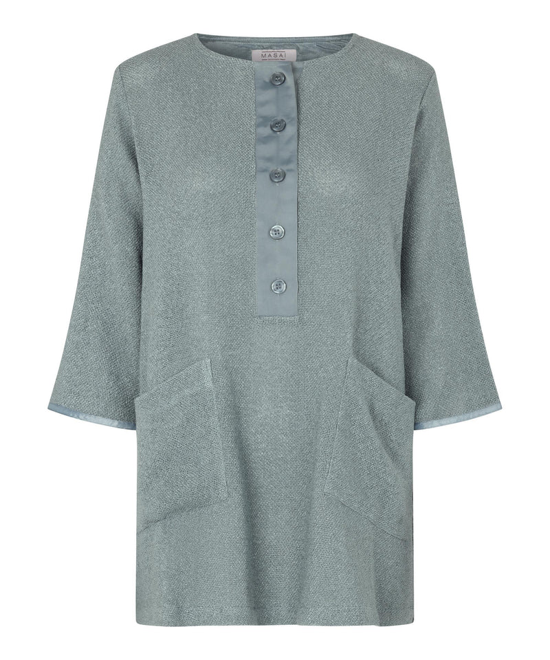 Giliana 3/4 Sleeve Tunic - Goblin Blue