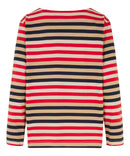 DWI Long Sleeve Stripe Jumper - Goji Berry