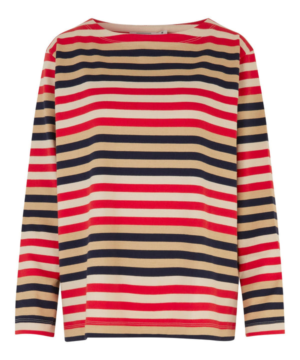 DWI Long Sleeve Stripe Jumper - Goji Berry