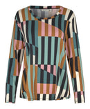 Badisna Long Sleeve Print Blouse - Zephyr