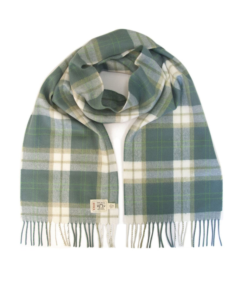 Merino Scarf - Green Check