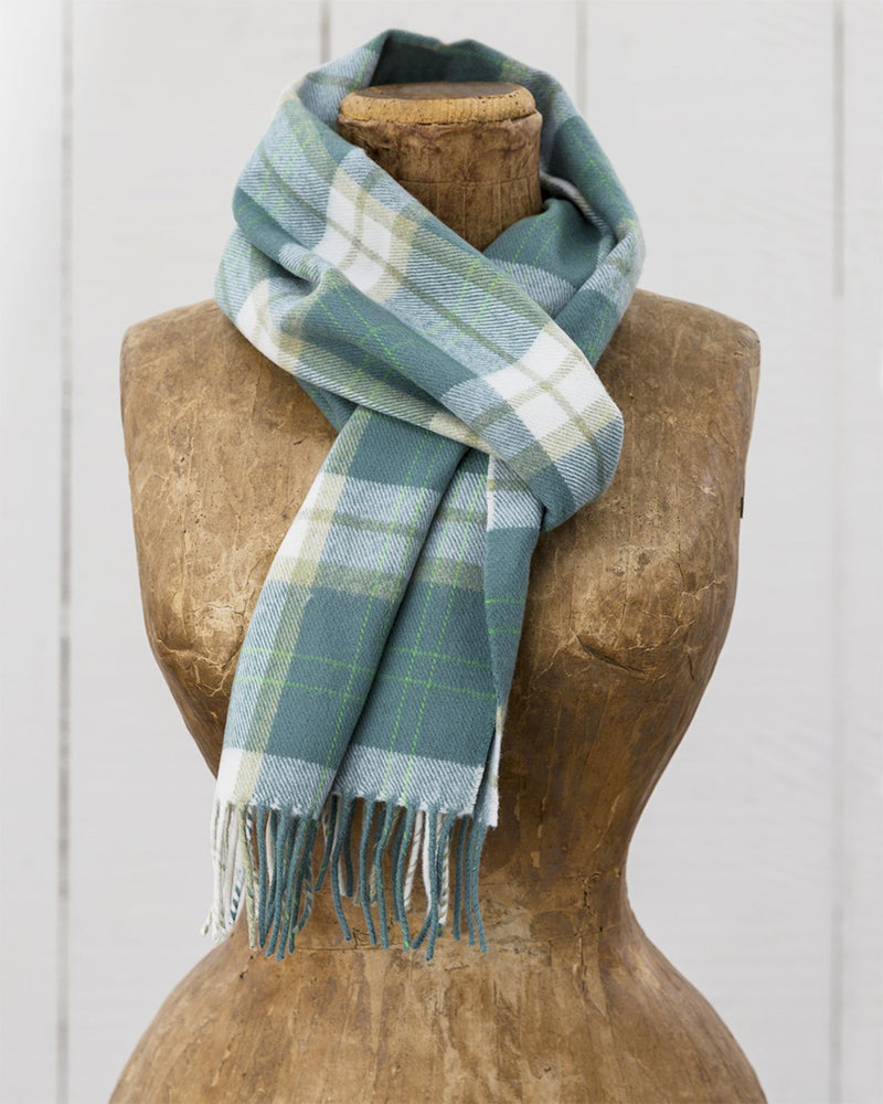 Merino Scarf - Green Check